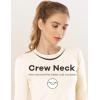 MANCYFIT Womens Thermal Tops Fleece Lined Shirt Long Sleeve Base Layer(Crew Neck-beige)