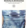 MANCYFIT Womens Thermal Tops Fleece Lined Shirt Long Sleeve Base Layer(Tie Dye Blue)