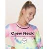 MANCYFIT Womens Thermal Tops Fleece Lined Shirt Long Sleeve Base Layer(Tie Dye Yellow)