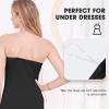 MANCYFIT Women’s Tube Top Dress Slip Sleeveless Underdress Invisible Straps(Black)