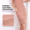 MANCYFIT Women’s Tube Top Dress Slip Sleeveless Underdress Invisible Straps(Camel)