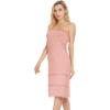 MANCYFIT Women’s Tube Top Dress Slip Sleeveless Underdress Invisible Straps(Camel)
