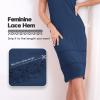 MANCYFIT Women’s Tube Top Dress Slip Sleeveless Underdress Invisible Straps(Navy)