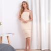 MANCYFIT Women’s Tube Top Dress Slip Sleeveless Underdress Invisible Straps(Nude)