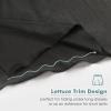 MANCYFIT Women Half Slips for Under Dresses Lace Waistband Above Knee Slip Skirt Wavy Hem(Black)