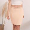MANCYFIT Women Half Slips for Under Dresses Lace Waistband Above Knee Slip Skirt Wavy Hem(Nude)