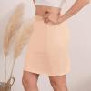 MANCYFIT Women Half Slips for Under Dresses Lace Waistband Above Knee Slip Skirt Wavy Hem(Nude)
