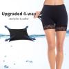 MANCYFIT Womens Slip Shorts for Under Dresses Anti Chafing Lace Undershorts Plus Size Short Leggings 3 Pack Black Large
