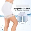 MANCYFIT Womens Slip Shorts for Under Dresses Anti Chafing Lace Undershorts Plus Size Short Leggings 3 Pack White Medium