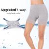 MANCYFIT Womens Slip Shorts for Under Dresses Anti Chafing Lace Undershorts Plus Size Short Leggings Gray 2 Pack Small