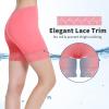MANCYFIT Womens Slip Shorts for Under Dresses Anti Chafing Lace Undershorts Plus Size Short Leggings Hot Pink XX-Large