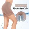 MANCYFIT Womens Slip Shorts for Under Dresses Anti Chafing Lace Undershorts Plus Size Short Leggings Light Brown Medium