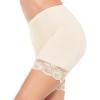 MANCYFIT Womens Slip Shorts for Under Dresses Anti Chafing Lace Undershorts Plus Size Short Leggings Beige XXX-Large