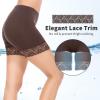 MANCYFIT Womens Slip Shorts for Under Dresses Anti Chafing Lace Undershorts Plus Size Short Leggings Espresso Medium