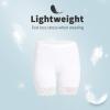 MANCYFIT Womens Slip Shorts for Under Dresses Anti Chafing Lace Undershorts Plus Size Short Leggings White and Golden Lace Medium
