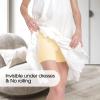 MANCYFIT Womens Slip Shorts for Under Dresses with Lace Waistband Anti Chafing Shorts 10″ Inseam Leggings Shorts(Beige)