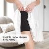 MANCYFIT Womens Slip Shorts for Under Dresses with Lace Waistband Anti Chafing Shorts 10″ Inseam Leggings Shorts(Black)