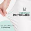 MANCYFIT Womens Slip Shorts for Under Dresses with Lace Waistband Anti Chafing Shorts 10″ Inseam Leggings Shorts(White)