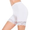 MANCYFIT Womens Slip Shorts for Under Dresses Anti Chafing Lace Undershorts Plus Size Short Leggings White Medium