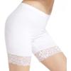 MANCYFIT Womens Slip Shorts for Under Dresses Anti Chafing Lace Undershorts Plus Size Short Leggings White and Golden Lace Medium
