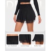 MANCYFIT Y2K Mini Skirt Lace Mesh Ruffle Skirt for Women Short Skort Layered Half Slip(Black)