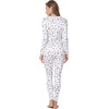 MANCYFIT Womens Thermal Underwear Long Johns Set with Fleece Lined Ultra Soft V Neck(Colorful Heart White)