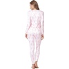 MANCYFIT Womens Thermal Underwear Long Johns Set with Fleece Lined Ultra Soft V Neck(Flamingo Pink)